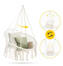 Leagan BOHO GARDEN 3+, Pentru Terasa și Gradina, Suport 125kg, Design Premium, Disponibil in Culori: Bej, Gri, Negru, Maro
