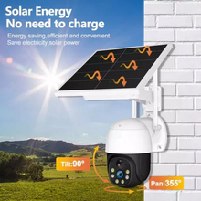 Camera de Supraveghere WiFi, Solara, Cu Acumulatori, Pentru Exterior, Vedere de Noapte, Grad Protectie Apa IP66, 2 Antene + card 32GB CADOU