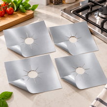 Set 4 Folii de Protecție Reutilizabile pentru Aragaz, Antiaderente, 27 × 27 cm