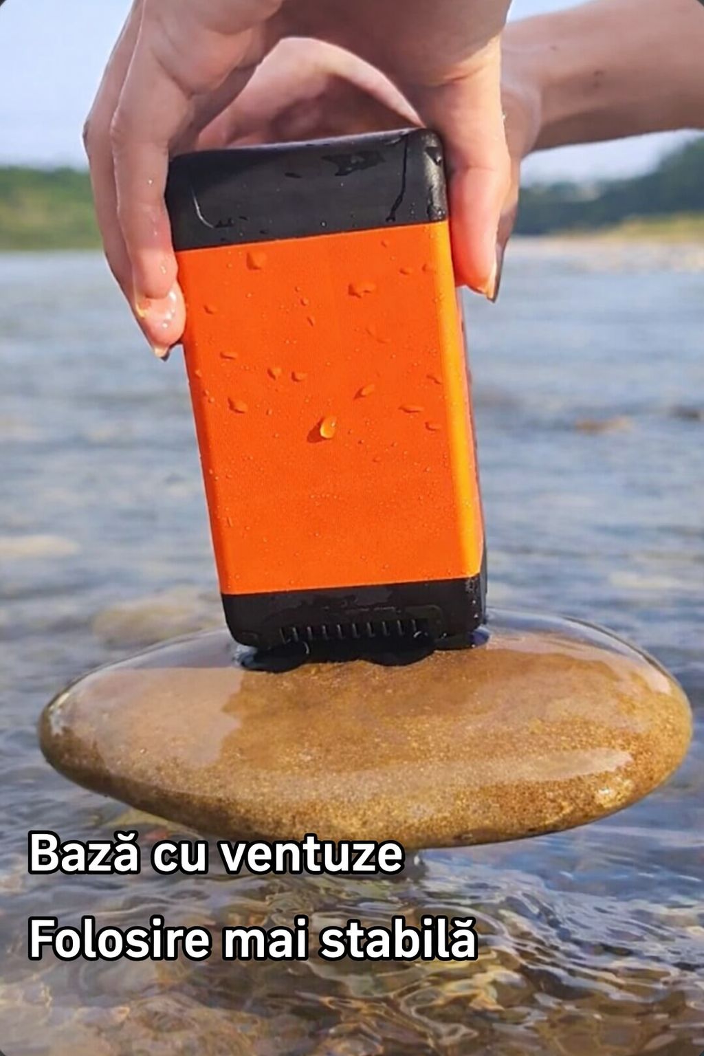 Dus Portabil Electric Cu Display Temperatura, Debit Puternic Si Baterie 180 Minute