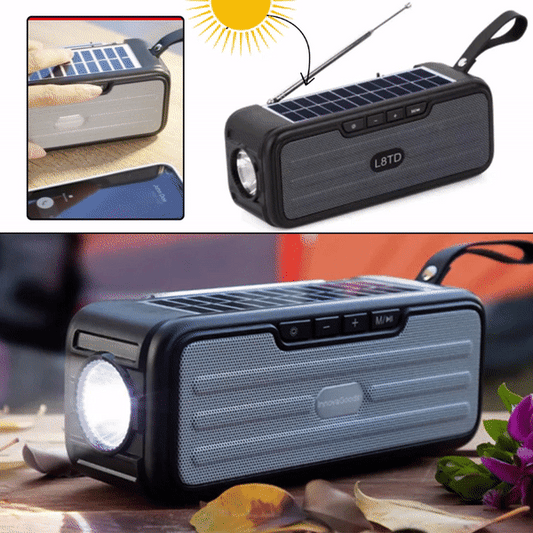 Radio Portabil Cu Incarcare Solara Si Lanternă LED, Baterie 1200mAh, Functii Multiple