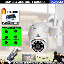 Camera Smart Color Jortan Wifi, IP Vizualizare Live Prin Aplicatie, Senzor de Miscare + PULSOXIMETRU CADOU