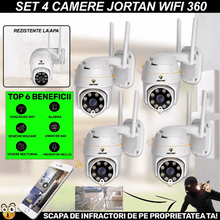 REDUCERE:  SET 4 X Camera Smart Color Jortan Surveillance4® Wifi, IP Vizualizare Live Prin Aplicatie, Senzor de Miscare