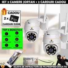 LICHIDARE STOC: SET 2 X Camera Smart Color Jortan Surveillance2® Wifi, IP Vizualiz, 64 GB carduri + CADOU SURPRIZA