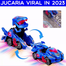 Dinozaur Transformer, Cu Muzica si Lumini, Interactiv, Rosu