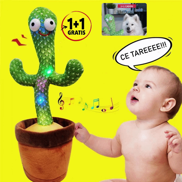 1+1 CADOU Jucarie interactiva Cactus Vorbitor, Danseaza, Imita, Canta