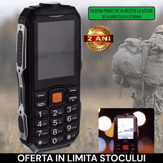 Telefon militar (model 2023), Dual SIM, Baterie 2800 mAh