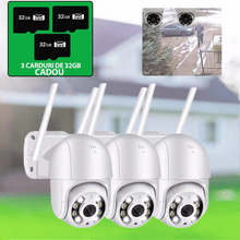 Set 3 Camere Supraveghere WiFi IP 355 Grade + CADOU 3 x Card Memorie 32GB