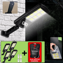 Set De 4 Lampi Solare, Cu Senzor De Miscare SI Telecomanda, 300W + CADOU Dus Solar 20 Litri