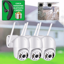 Set 3 Camere Supraveghere WiFi IP 355 Grade + Casti bluetooth handsfree CADOU