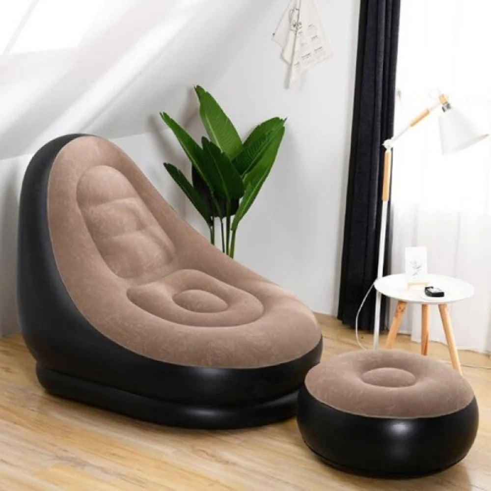 Fotoliu Gonflabil Relax cu Suport Picioare – Confort Oriunde, Oricând