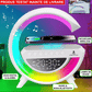 Boxa Portabila cu Iluminare LED, Radio FM, Microfon Incorporat, Ceas Digital, Baterie Reincarcabila, Multicolor, 24x23x8cm