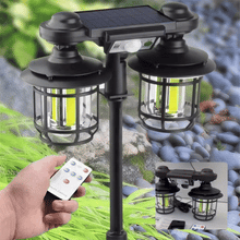 Felinar Dublu Cu Incarcare Solara, Super Luminos, 192 LED-uri COB, Cu Senzor de Miscare si Telecomanda, Impermeabil