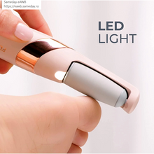 Pila Pentru Talpi Si Calcaie, 2 Capete, 2 Trepte De Viteza, Incarcare USB, Lumina LED