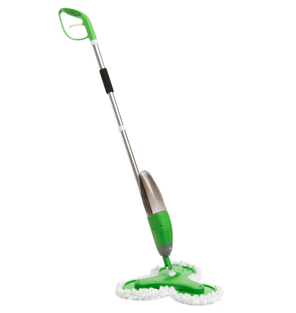 Mop Profesional Triplu Cu Functia “Curata Tot Si Colturi” , Cu Pulvelizator Si 3 Lavete Din Microfibra + Mini Mop Portabil CADOU