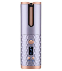 1+1 GRATIS: Ondulator Automat Fara Fir, Ceramic, Cu Afisaj LCD, Functie Power Bank, Temperatura Reglabila, Mov