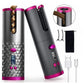 1+1 GRATIS: Ondulator Automat Fara Fir, Ceramic, Cu Afisaj LCD, Functie Power Bank, Temperatura Reglabila, Mov