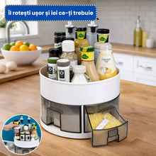 Organizator Bucatarie Profesional Kitcken Ultra 2 Cu 4x Sertare Condimente Si 4x Lingurite,23x14 cm + CADOU SURPRIZA