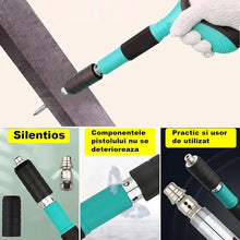 Pistol Manual Pentru Fixarea Cuielor Pe Perete Lungime 30 cm, Calibru 7.3 cm, Pneumatic + Accesorii + Ochelari De Protectie + Cutie Transport + Set 50 Cuie CADOU