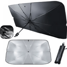 1+1 GRATIS: Parasolar Pliabil Tip Umbrela Pentru Masina, Fixare De Usile Masinii, 125 cm x 65 cm