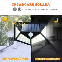 Set 4 Lămpi Solare cu 100 LED-uri 💡 – Iluminat Puternic pentru Curte + Kit de Prindere CADOU 🎁