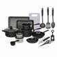 Set 22 Ustensile Bucatarie Premium Steel Pro 3 ,Tigai,Oale,Tocatoare,Tavi,Tacamuri,Wok + 1x Foarfeca CADOU