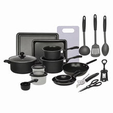 Set 22 Ustensile Bucatarie Premium Steel Pro 3 ,Tigai,Oale,Tocatoare,Tavi,Tacamuri,Wok + 1x Foarfeca CADOU