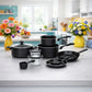 Set 22 Ustensile Bucatarie Premium Steel Pro 3 ,Tigai,Oale,Tocatoare,Tavi,Tacamuri,Wok + 1x Foarfeca CADOU