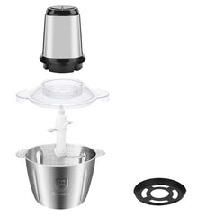 Tocator Electric Pentru Carne, Fructe si Legume, Bol Din Inox, Capacitate 3L, 4 Lame Din Inox, 300W Putere