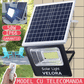1+1 GRATIS: Proiector LED Cu Panou Solar VELORA , 50W, Control Prin Telecomanda, Senzor Crepuscular + Accesorii+Lampa Solara 100x Led CADOU