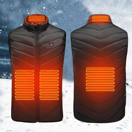 Vestă cu Incălzire Heating Vest Cu 4 Elemente de Incălzire, 3 Trepte de Temperatura