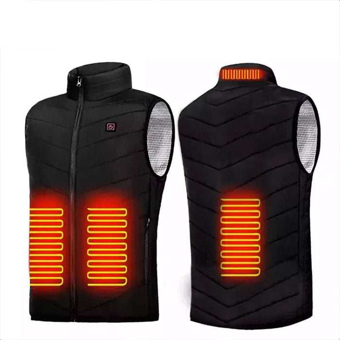 Vestă cu Incălzire Heating Vest Cu 4 Elemente de Incălzire, 3 Trepte de Temperatura