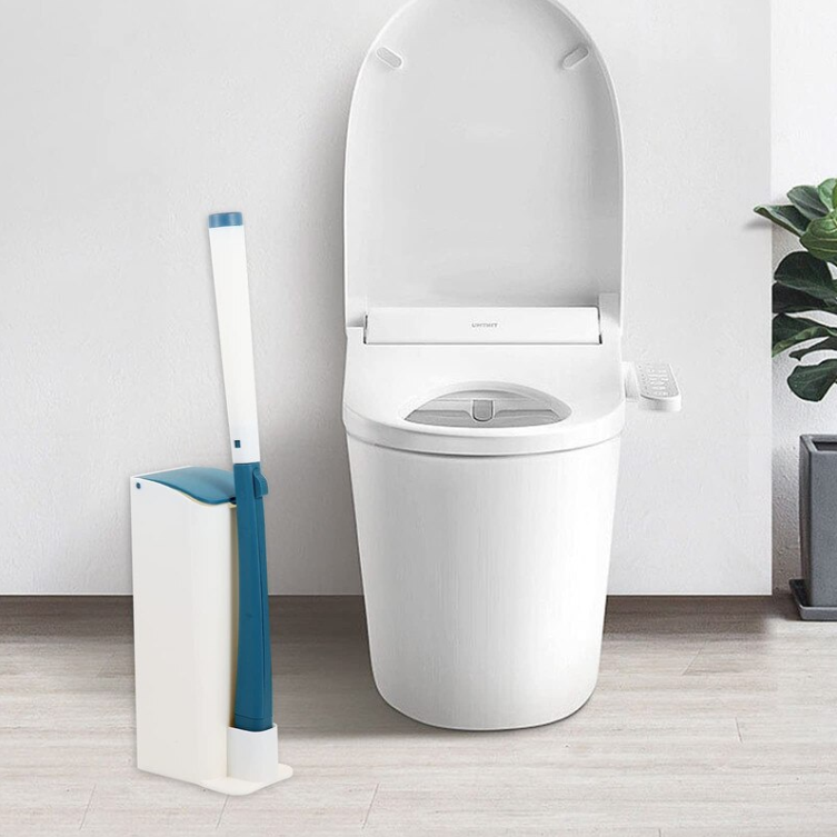 1+1 GRATIS: Perie Inteligenta Curatare WC Pentru Toaleta Cu 16 Capete De Unica Folosinta + Mini Mop Portabil CADOU