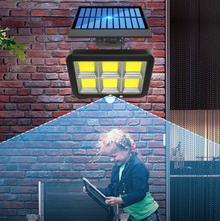 1+1 GRATIS Lampa LED 120 COB, Cu Panou Solar Separat, Control Din Telecomanda
