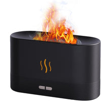 Difuzor Aromaterapie Ultrasonic - Efect Flacara, USB, Capacitate 180 ml, Negru