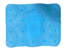 Covoras Antiaderent Pentru Baie, Cu Peri Din Silicon, 42x31 cm, Albastru