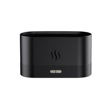 Difuzor Aromaterapie Ultrasonic - Efect Flacara, USB, Capacitate 180 ml, Negru