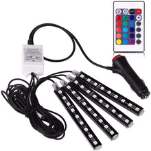 Kit 4 Benzi LED Auto, Pentru Interior. Alimentare La Bricheta 12V