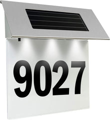 Numar De Casa Cu Incarcare Solara, Iluminare LED, Aprindere Automata