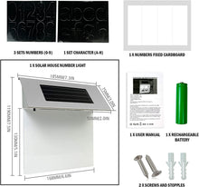 Numar De Casa Cu Incarcare Solara, Iluminare LED, Aprindere Automata