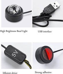 Set 4 Lumini RGB Auto Pentru Interior, Alimentare USB