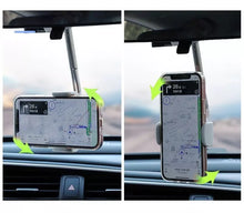 Suport Auto Pentru Telefon, Cu Prindere Pe Oglinda, Negru