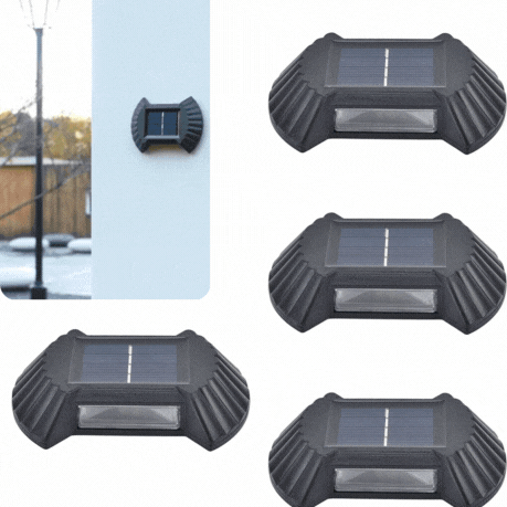 Set 4 Lampi Solare 2W, Pentru Exterior, Cu Lumină Caldă