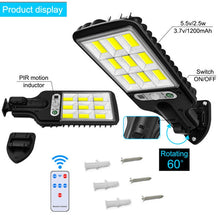Lampa Stradala Cu Incarcare Solara Si Senzor De Miscare + Telecomanda, 160 LED-uri COB