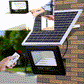 Proiector LED Cu Panou Solar, 200W, Rezistenta La Apa IP66, Control Din Telecomanda