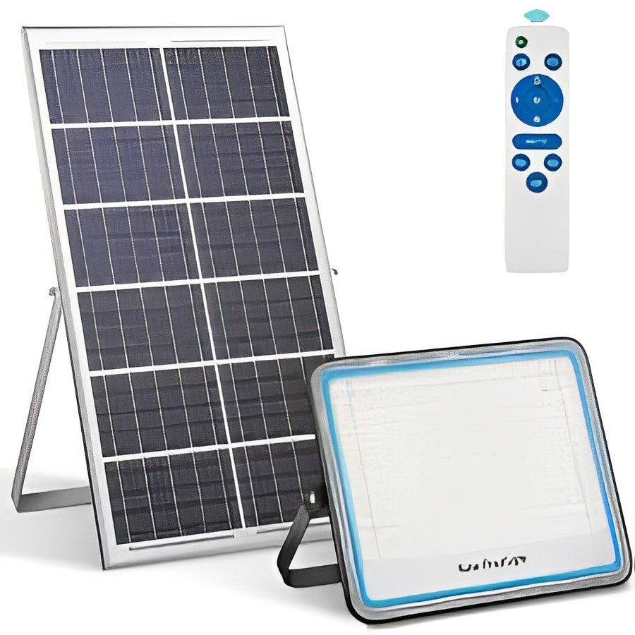 Proiector Cu Panou Solar, 400W, Rezistenta La Apa IP66, Control Din Telecomanda