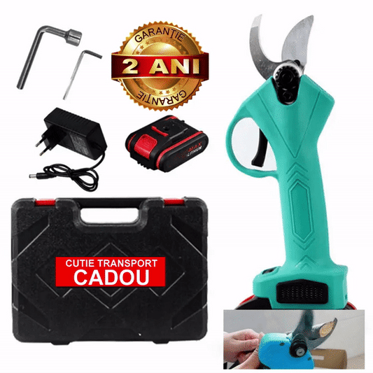 Foarfeca Electrica De Gradina ExpertGarden®, Cu 2 Acumulatori De 24V, Maner Ergonomic, Geanta De Transport Inclusa
