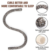 Set Ondulator fara caldura pentru par cu 2 Elastice matase si 1 Clame, print leopard+Perie de scame CADOU