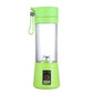 Mini Blender Electric Portabil Cu 6 Lame, Incarcare Prin USB, Capacitate 380ml, Verde